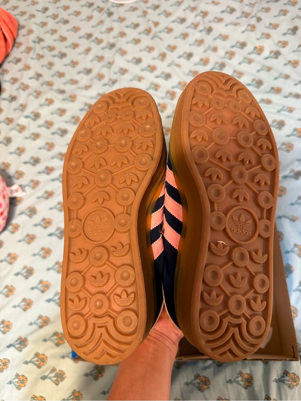 adidas Navy & Pink Platform Gazelle Sneakers - Picture 5 of 8